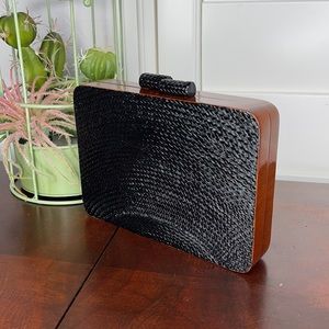 Kayu Black Acacia Wood Shireen Clutch